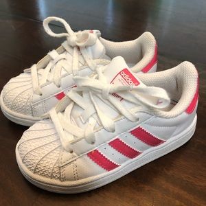 Toddler Girls 8c Pink Iridescent Adidas Shoes
